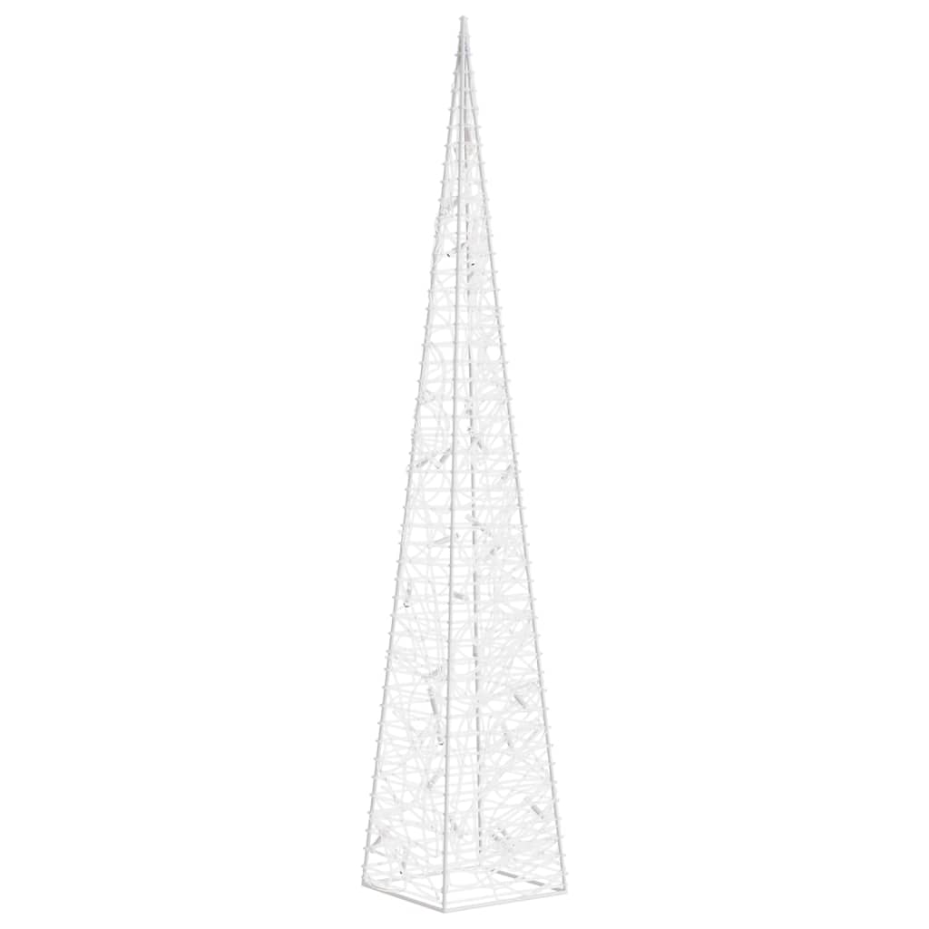 Berkfield Acrylic Decorative LED Light Cone Cold White 60 cm