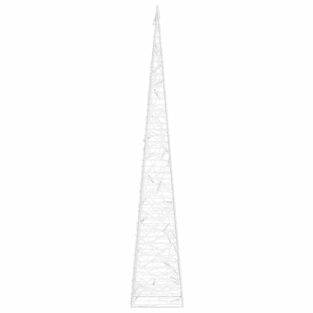 Berkfield Acrylic Decorative LED Light Cone Cold White 60 cm