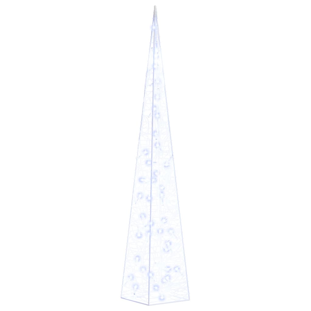 Berkfield Acrylic Decorative LED Light Cone Blue 90 cm