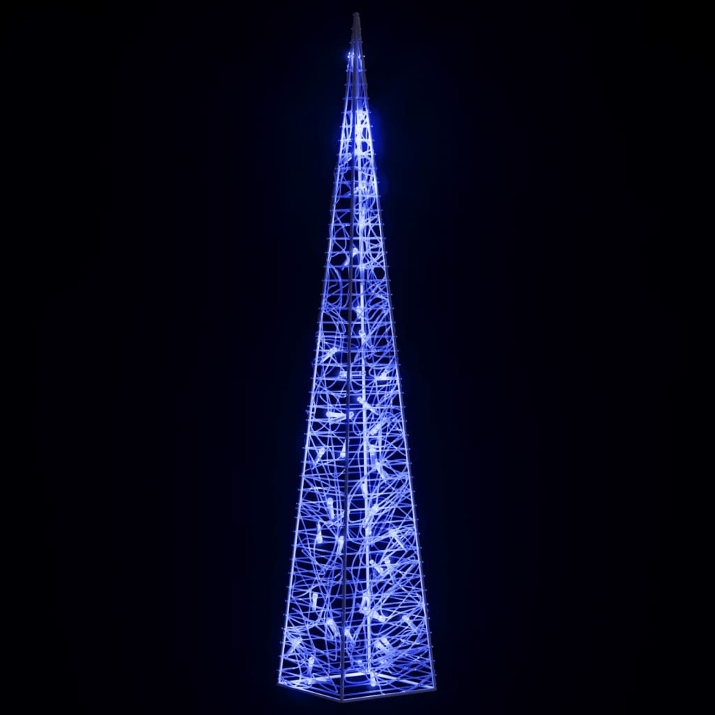 Berkfield Acrylic Decorative LED Light Cone Blue 90 cm