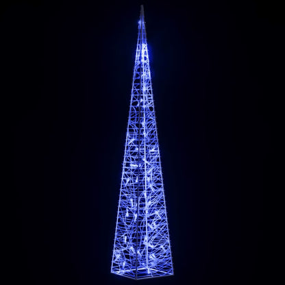 Berkfield Acrylic Decorative LED Light Cone Blue 90 cm