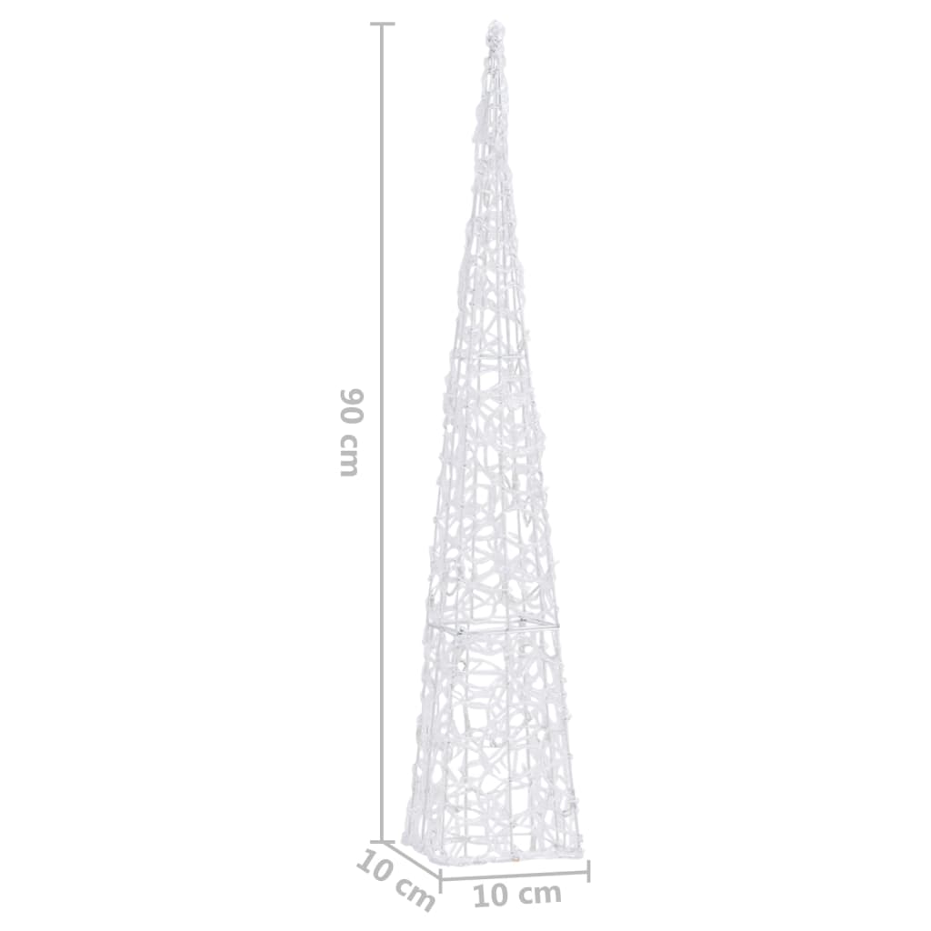 Berkfield Acrylic Decorative LED Light Cone Blue 90 cm