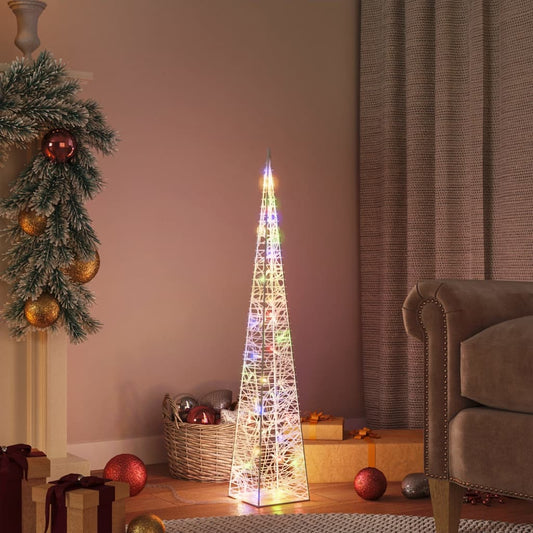 Berkfield Acrylic Decorative LED Light Cone Multicolour 90 cm