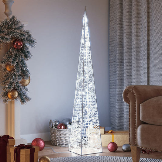 Berkfield Acrylic Decorative LED Light Cone Cold White 120 cm