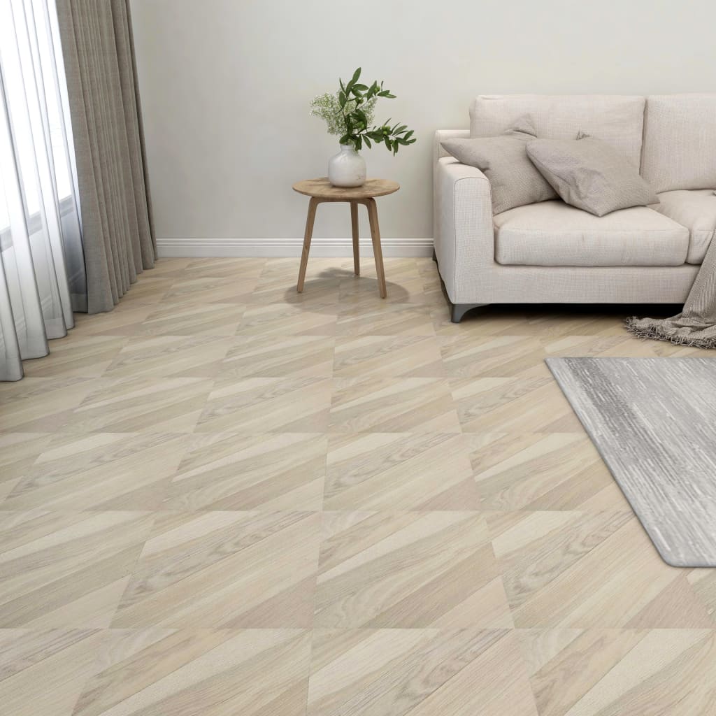 Berkfield Self-adhesive Flooring Planks 20 pcs PVC 1.86 m�__ Beige Striped