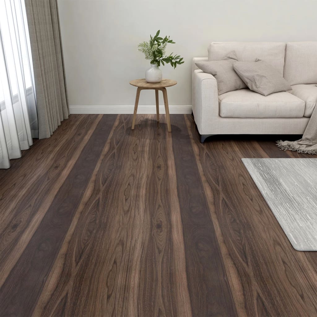 Berkfield Self-adhesive Flooring Planks 20 pcs PVC 1.86 m�__ Dark Brown