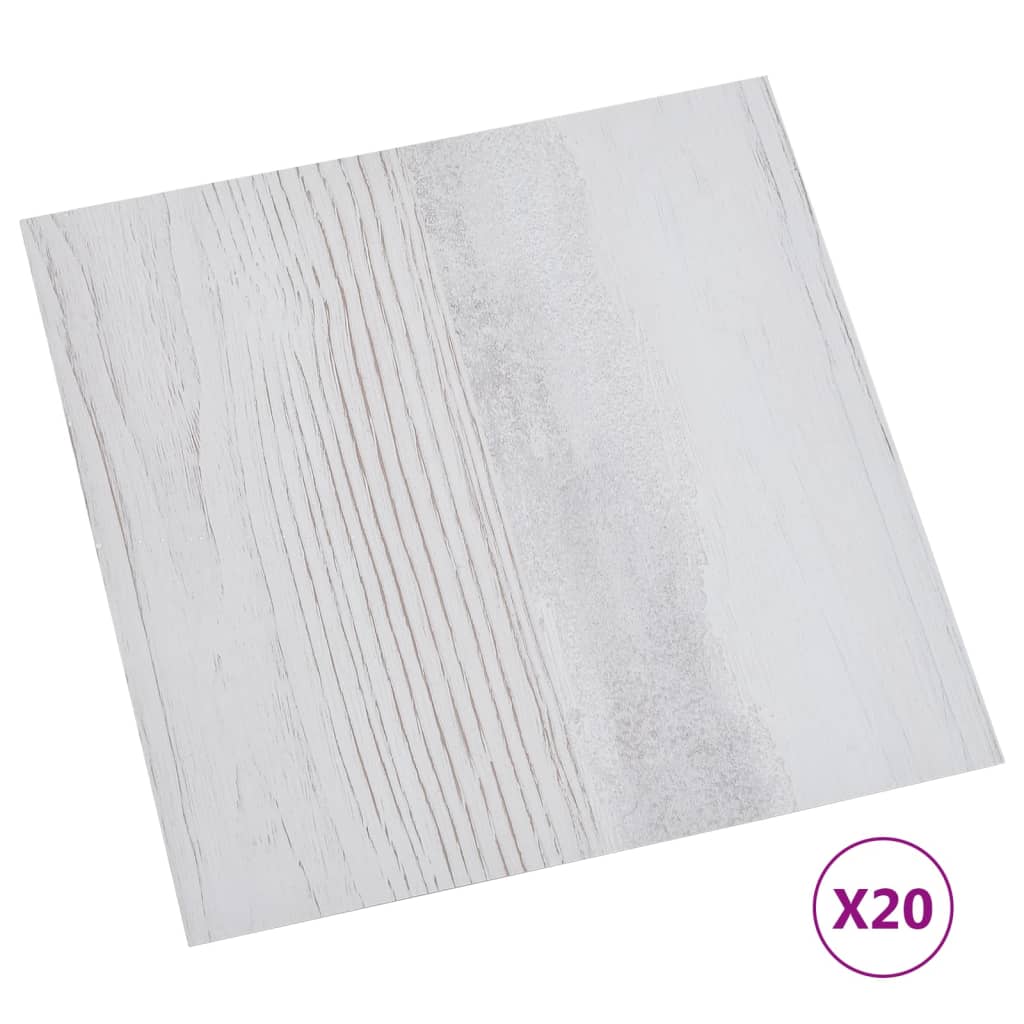Berkfield Self-adhesive Flooring Planks 20 pcs PVC 1.86 m�__ Light Grey