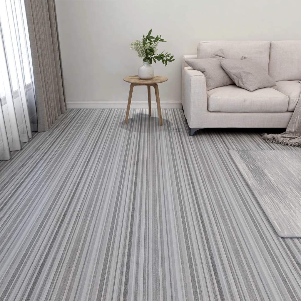 Berkfield Self-adhesive Flooring Planks 20 pcs PVC 1.86 m�__ Light Grey