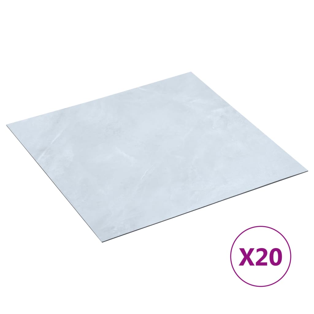 Berkfield Self-adhesive Flooring Planks 20 pcs PVC 1.86 m�__ White Marble