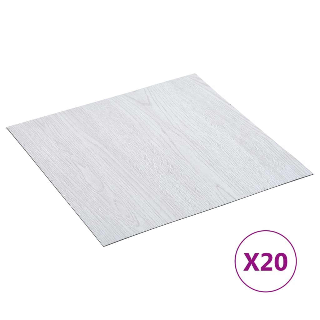 Berkfield Self-adhesive Flooring Planks 20 pcs PVC 1.86 m�__ White