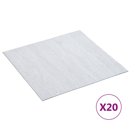 Berkfield Self-adhesive Flooring Planks 20 pcs PVC 1.86 m�__ White