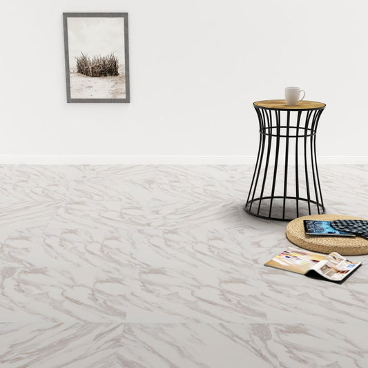 Berkfield Self-adhesive Flooring Planks 20 pcs PVC 1.86 m�__ White Marble