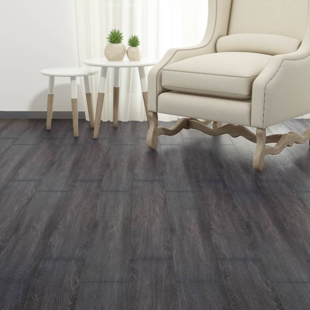 Berkfield Self-adhesive PVC Flooring Planks 5.21 m�__ 2 mm Black and White