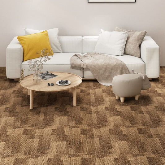 Berkfield Floor Carpet Tiles 20 pcs 5 m�__ Brown