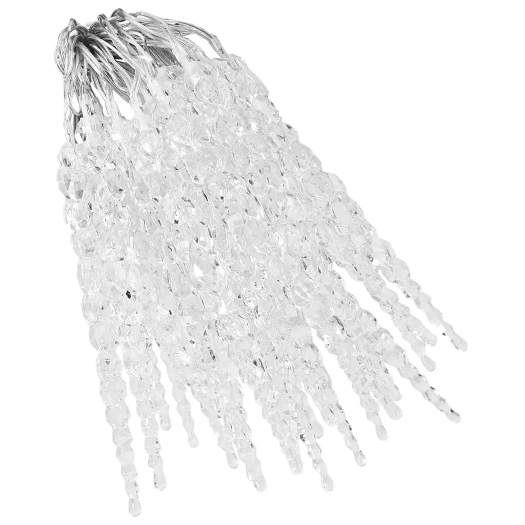 Berkfield Christmas Icicle Lights 40pcs Warm White Acrylic Remote Control