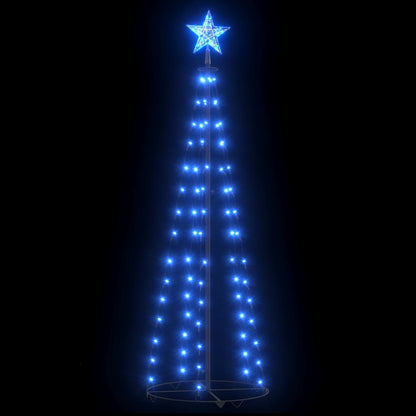 Berkfield Christmas Cone Tree Blue 70 LEDs Decoration 50x120 cm