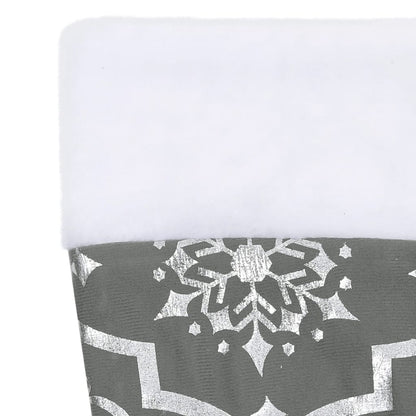 Berkfield Luxury Christmas Tree Skirt with Sock Grey 90 cm Fabric