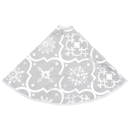 Berkfield Luxury Christmas Tree Skirt with Sock White 122 cm Fabric