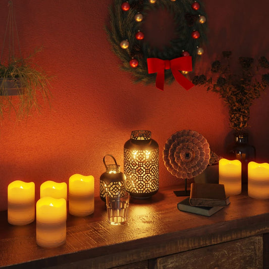 Berkfield Flameless LED Candles 24 pcs with Remote Control Warm White