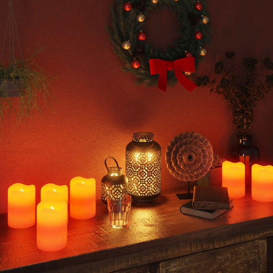 Berkfield Flameless LED Candles 24 pcs with Remote Control Warm White