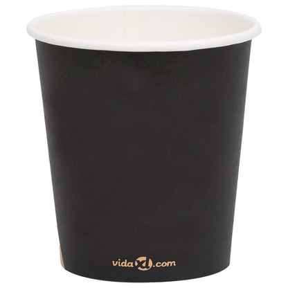 Berkfield Coffee Paper Cups 200 ml 250 pcs Black