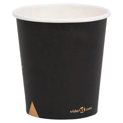 Berkfield Coffee Paper Cups 200 ml 250 pcs Black