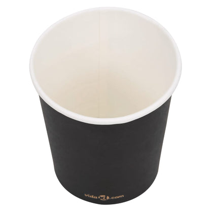 Berkfield Coffee Paper Cups 200 ml 250 pcs Black
