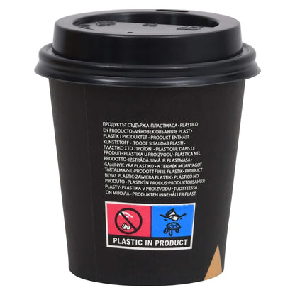 Berkfield Coffee Paper Cups with Lids 200 ml 250 pcs Black