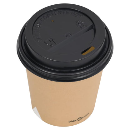 Berkfield Coffee Paper Cups with Lids 200 ml 500 pcs Brown