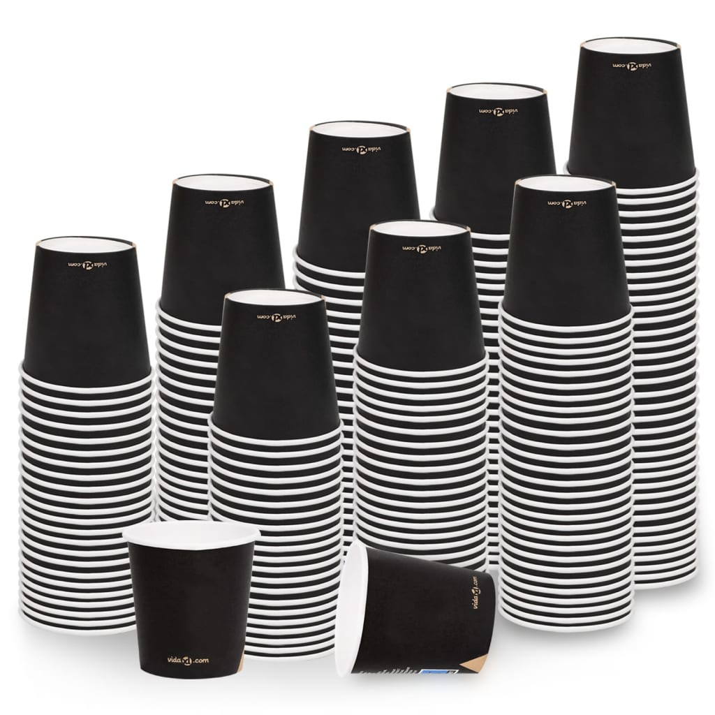 Berkfield Coffee Paper Cups 120 ml 500 pcs Black