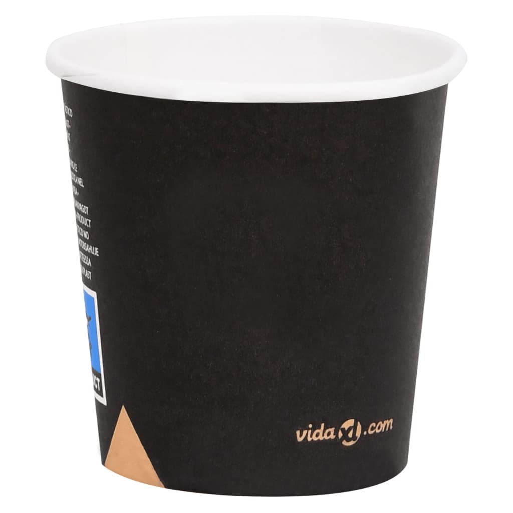 Berkfield Coffee Paper Cups 120 ml 500 pcs Black