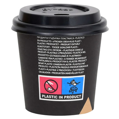 Berkfield Coffee Paper Cups with Lids 120 ml 100 pcs Black