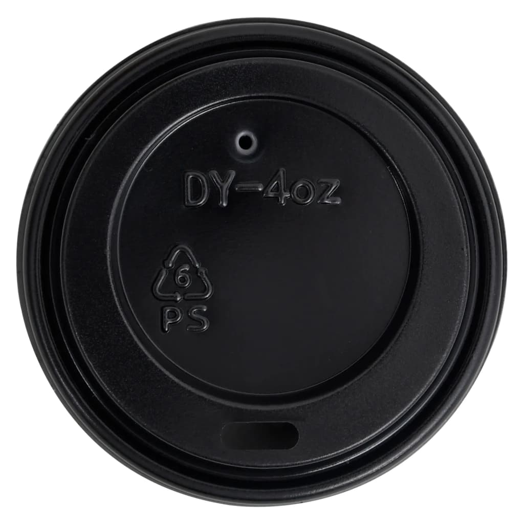 Berkfield Coffee Paper Cups with Lids 120 ml 100 pcs Black
