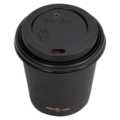 Berkfield Coffee Paper Cups with Lids 120 ml 100 pcs Black