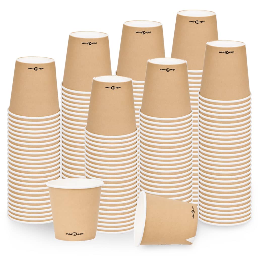 Berkfield Coffee Paper Cups 120 ml 250 pcs Brown