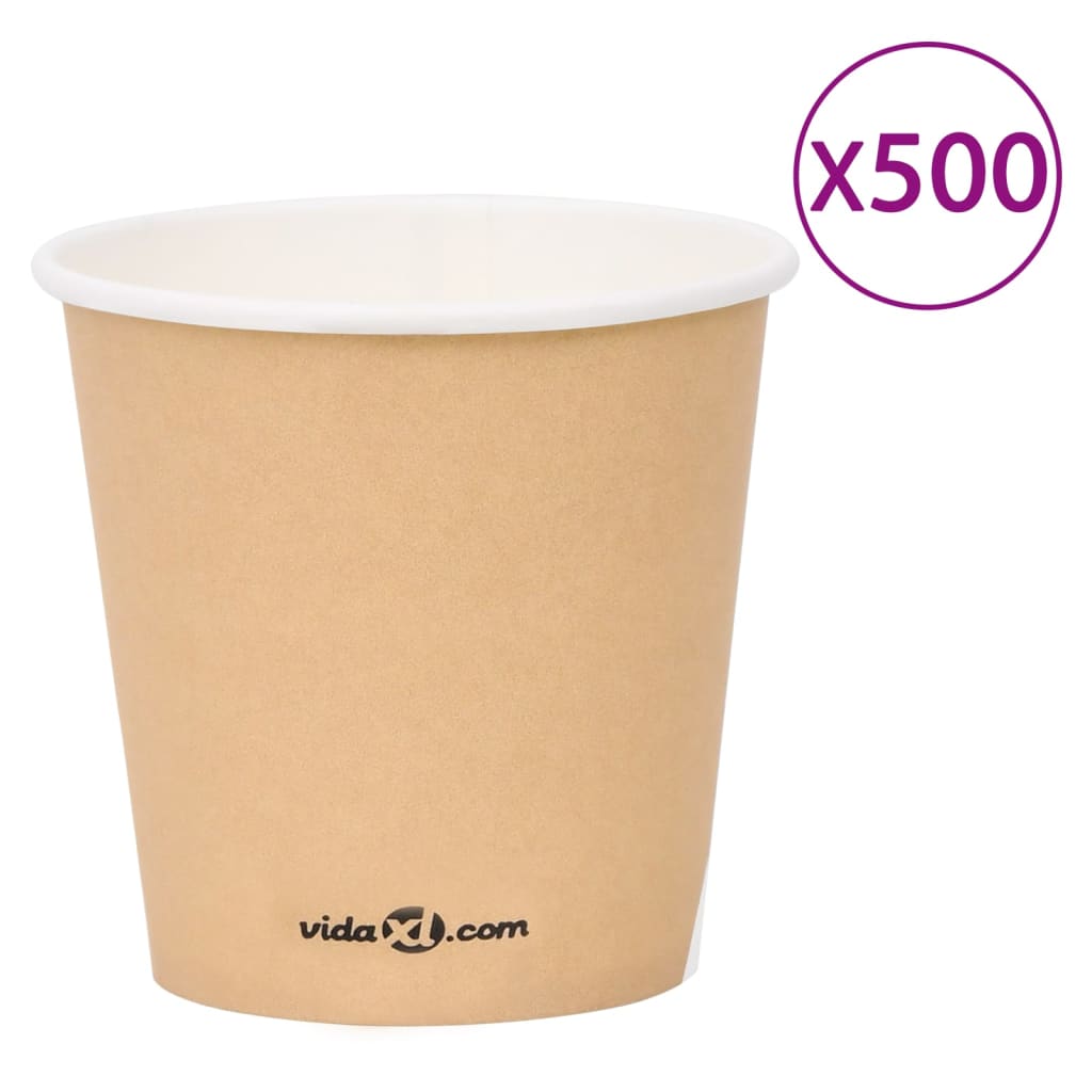 Berkfield Coffee Paper Cups 120 ml 500 pcs Brown