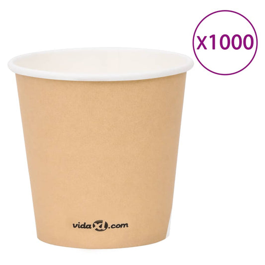 Berkfield Coffee Paper Cups 120 ml 1000 pcs Brown