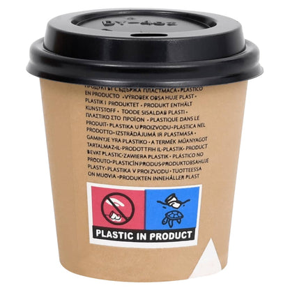 Berkfield Coffee Paper Cups with Lids 120 ml 100 pcs Brown