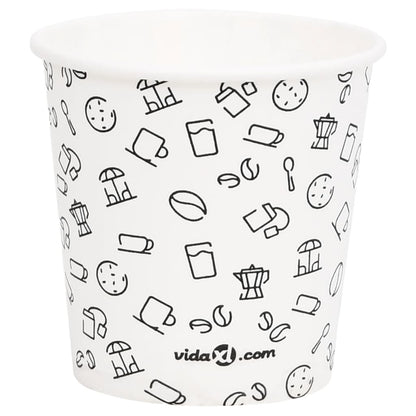Berkfield Coffee Paper Cups 120 ml 1000 pcs White and Black