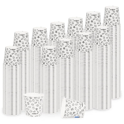 Berkfield Coffee Paper Cups 120 ml 1000 pcs White and Black