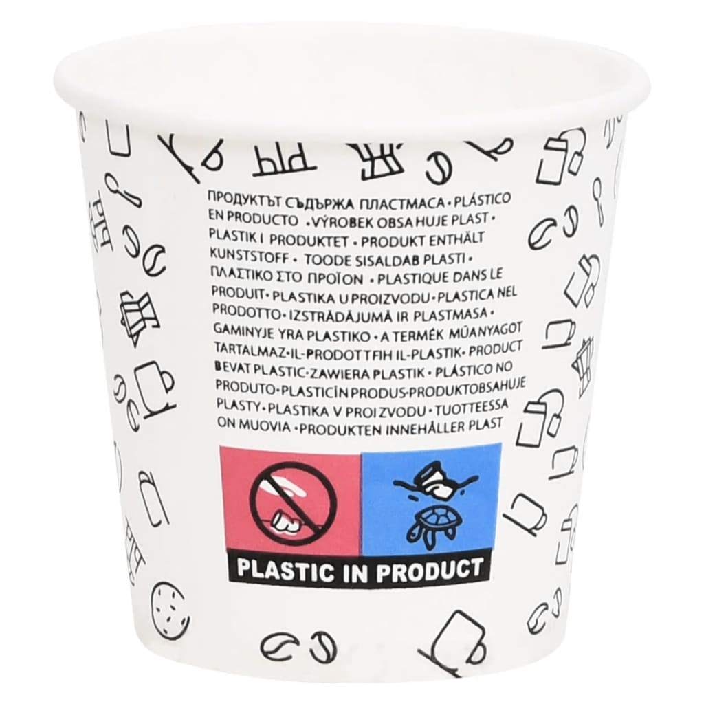 Berkfield Coffee Paper Cups 120 ml 1000 pcs White and Black