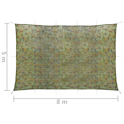 Berkfield Camouflage Net with Storage Bag 5x8 m Green