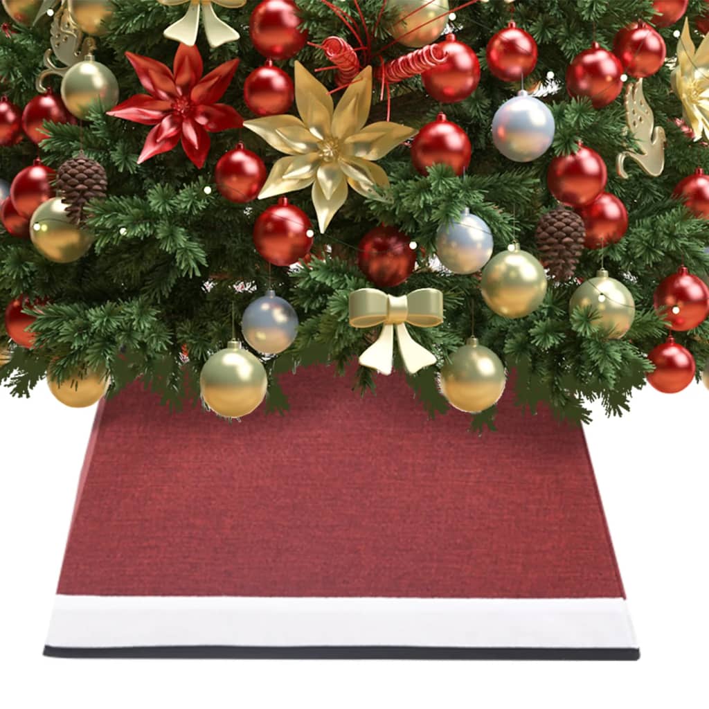Berkfield Christmas Tree Skirt Red and White 48x48x25 cm