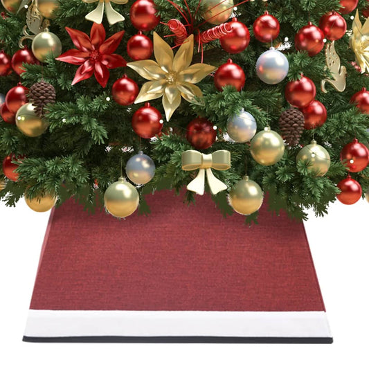 Berkfield Christmas Tree Skirt Red and White 48x48x25 cm