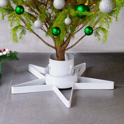 Berkfield Christmas Tree Stand White 47x47x13.5 cm
