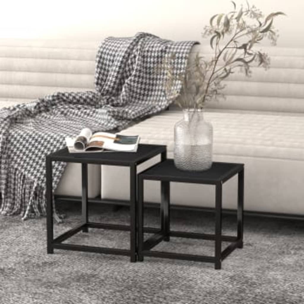 Berkfield Tea Tables 2 pcs MDF Black
