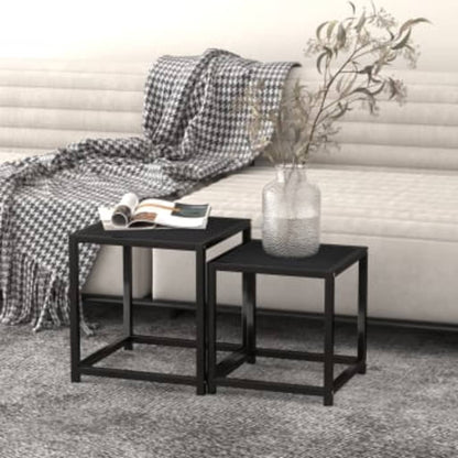 Berkfield Tea Tables 2 pcs MDF Black