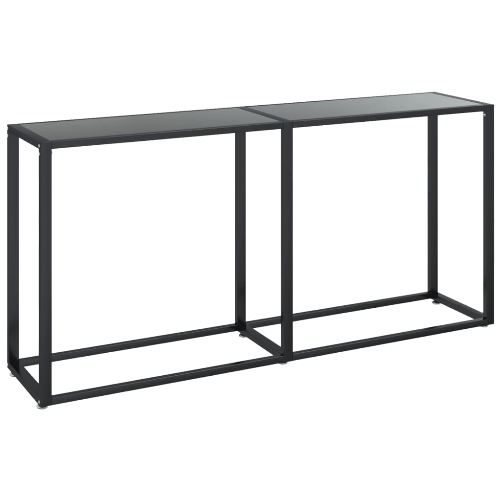 Berkfield Console Table Black 160x35x75.5cm Tempered Glass
