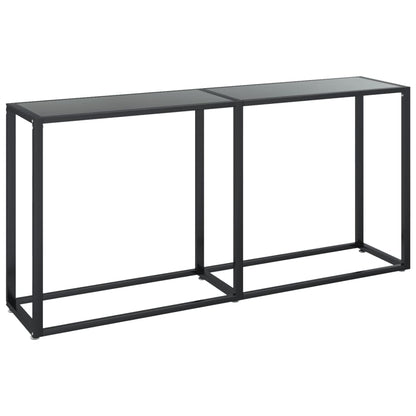 Berkfield Console Table Black 160x35x75.5cm Tempered Glass