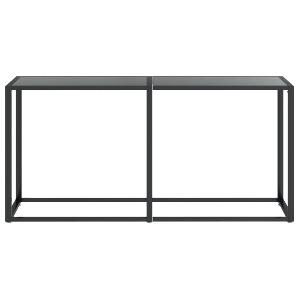 Berkfield Console Table Black 160x35x75.5cm Tempered Glass